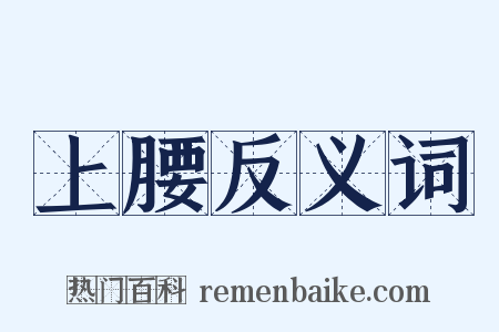 上腰反义词是什么意思的图片